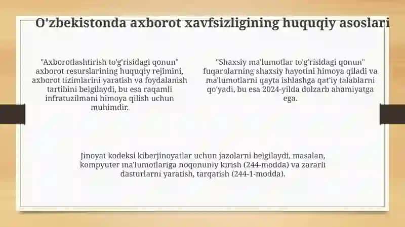 O'zbekistonda axborot xavfsizligining ma'naviy asoslari 4