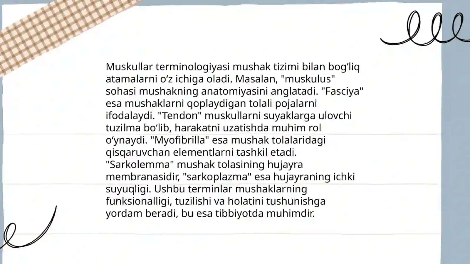 Anatomik va Gestalogik naminaklaturada tibbiyot terminlari 4