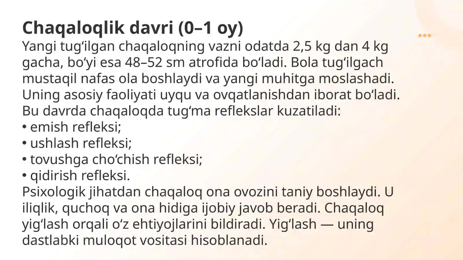 0-3 yoshgacha bolalarning rivojlanishi 4