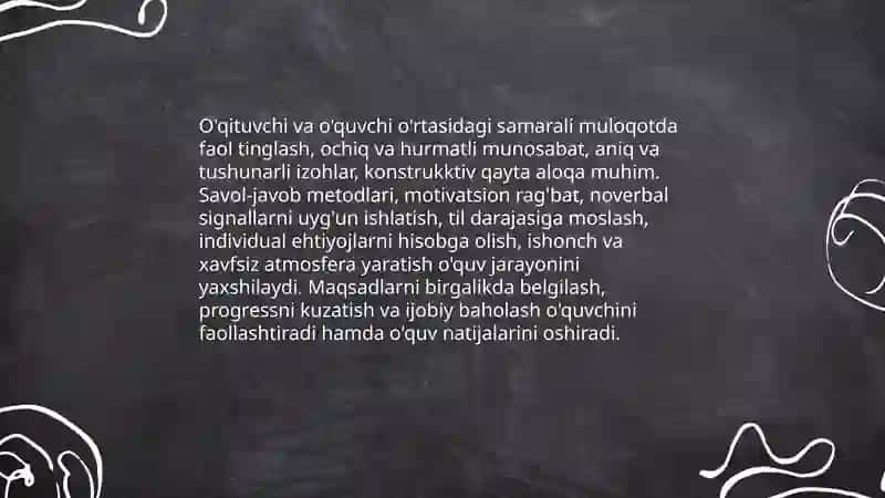 Pedogogik faoliyatda muloqot 4
