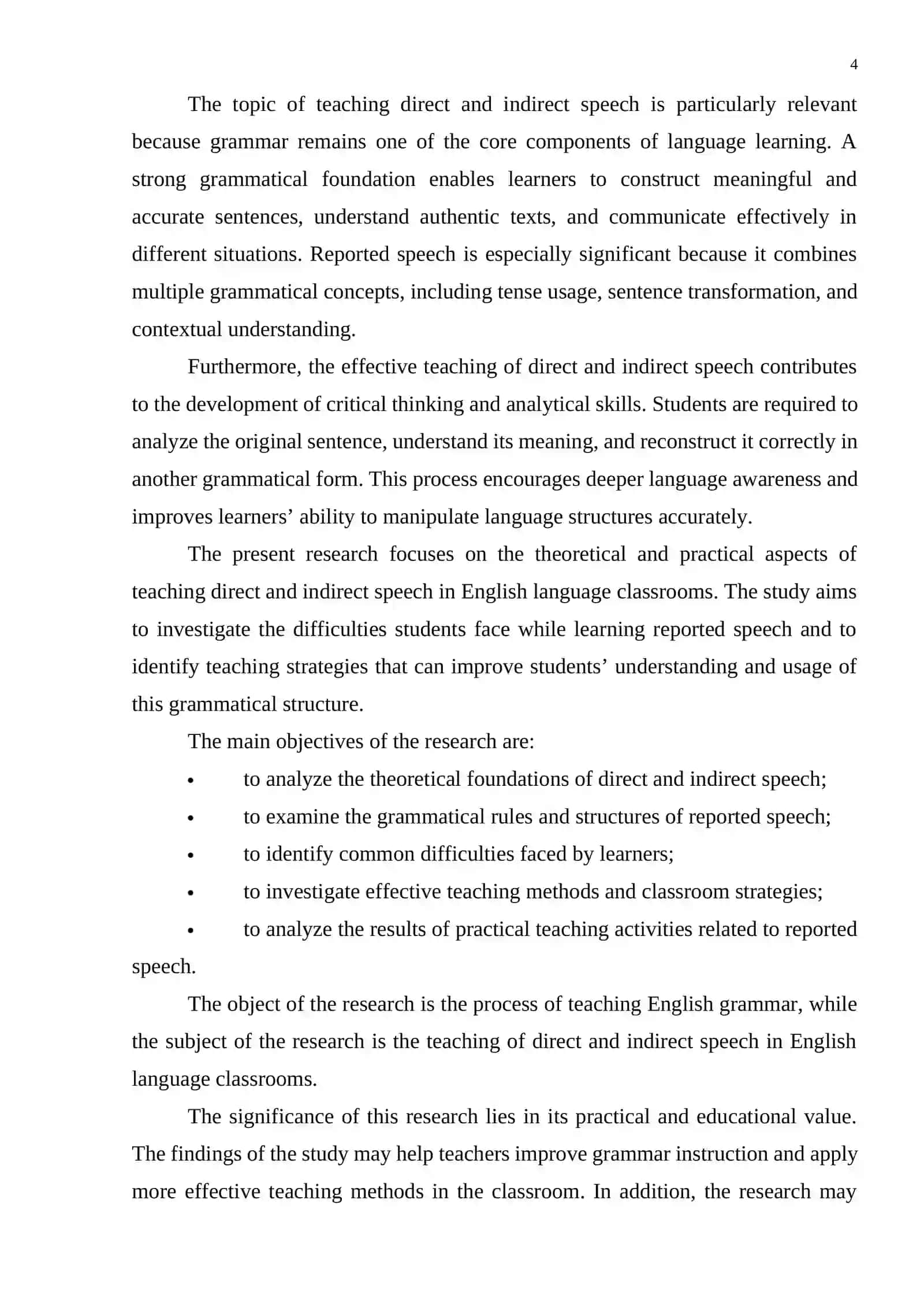 Theoretical Foundations of Teaching Direct and Indirect Speech 4