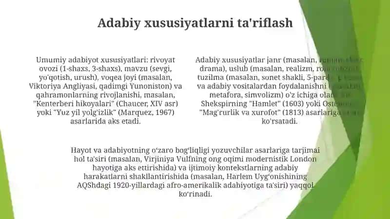 Adabiyotning umumiy xususiyatlari 4