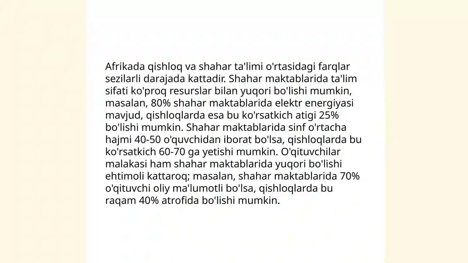 Afrika mamlakatlarida ta'lim-tarbiya jarayonlari 4