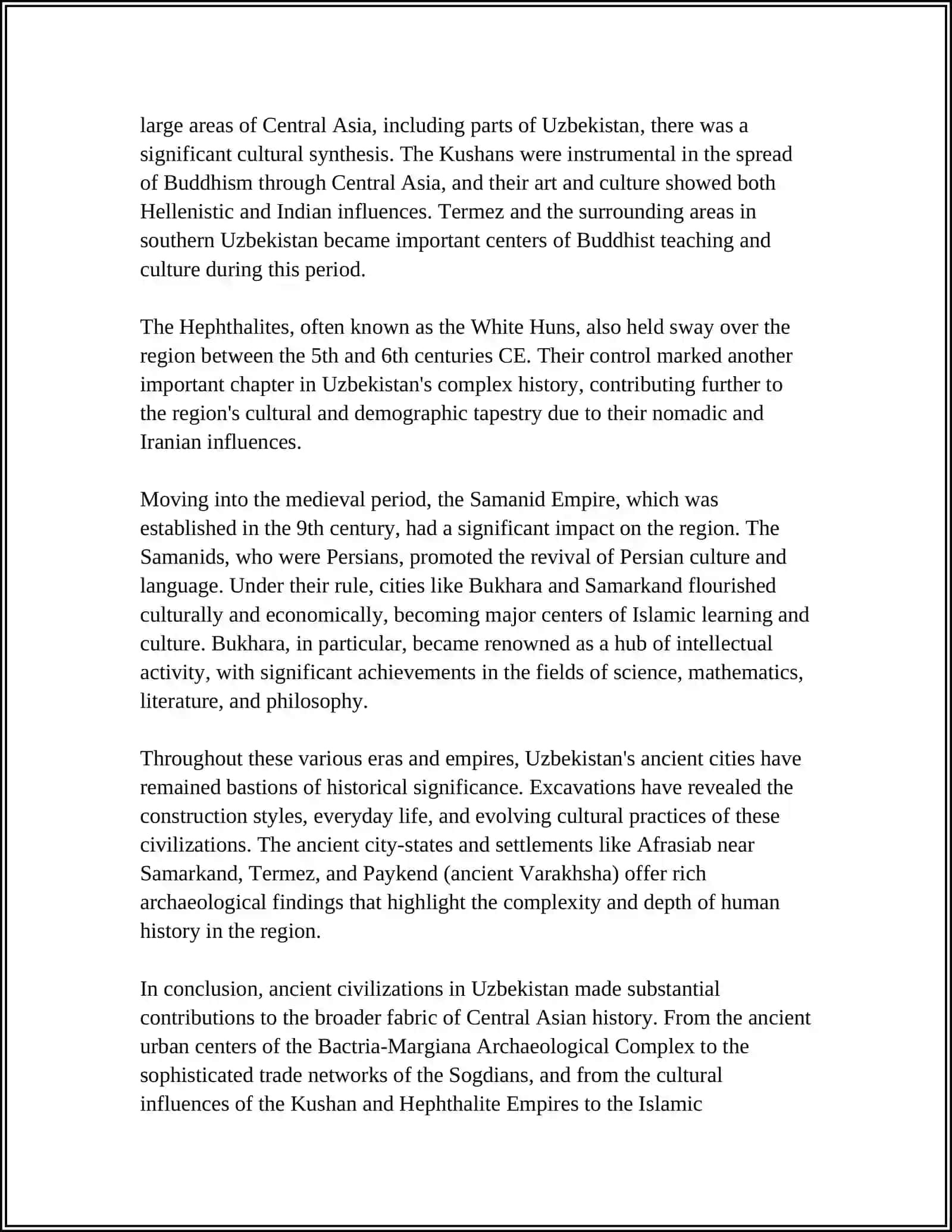MUSTAQIL ISH: HISTORY OF UZBEKISTAN 4