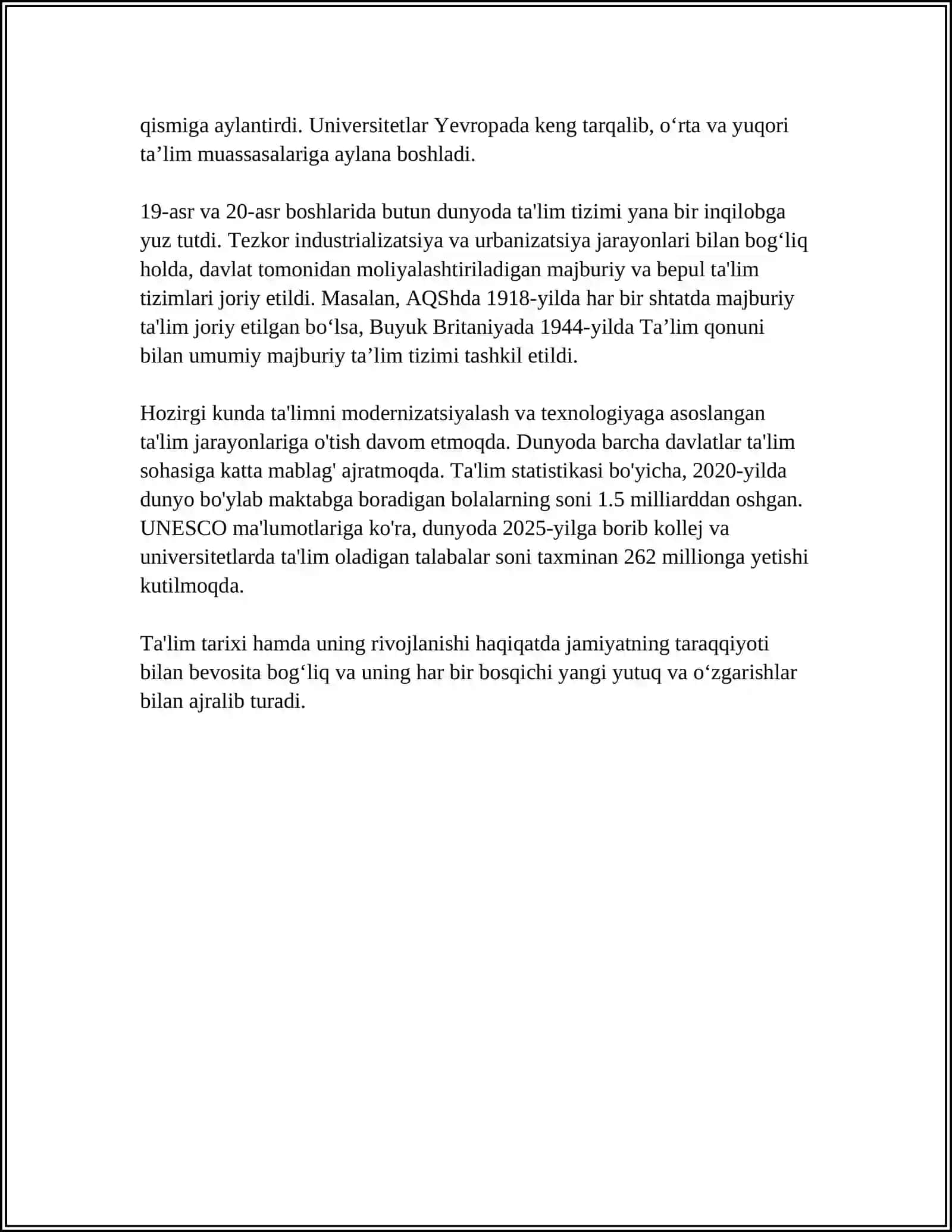 PEDAGOGIKA TARIXI KURSIGA KIRISH 4