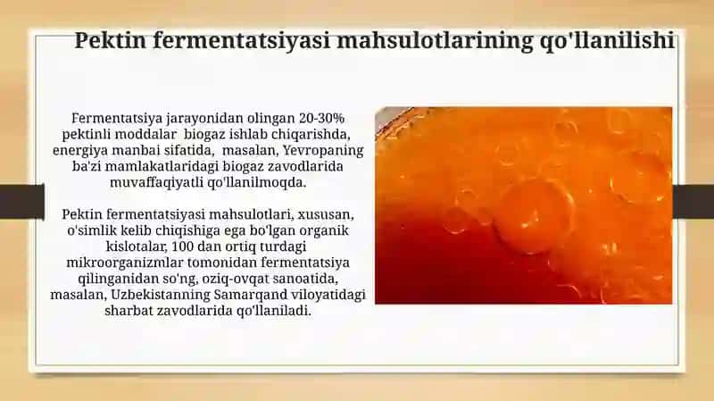 Pektinli moddalar bijgʻish jarayoni 4