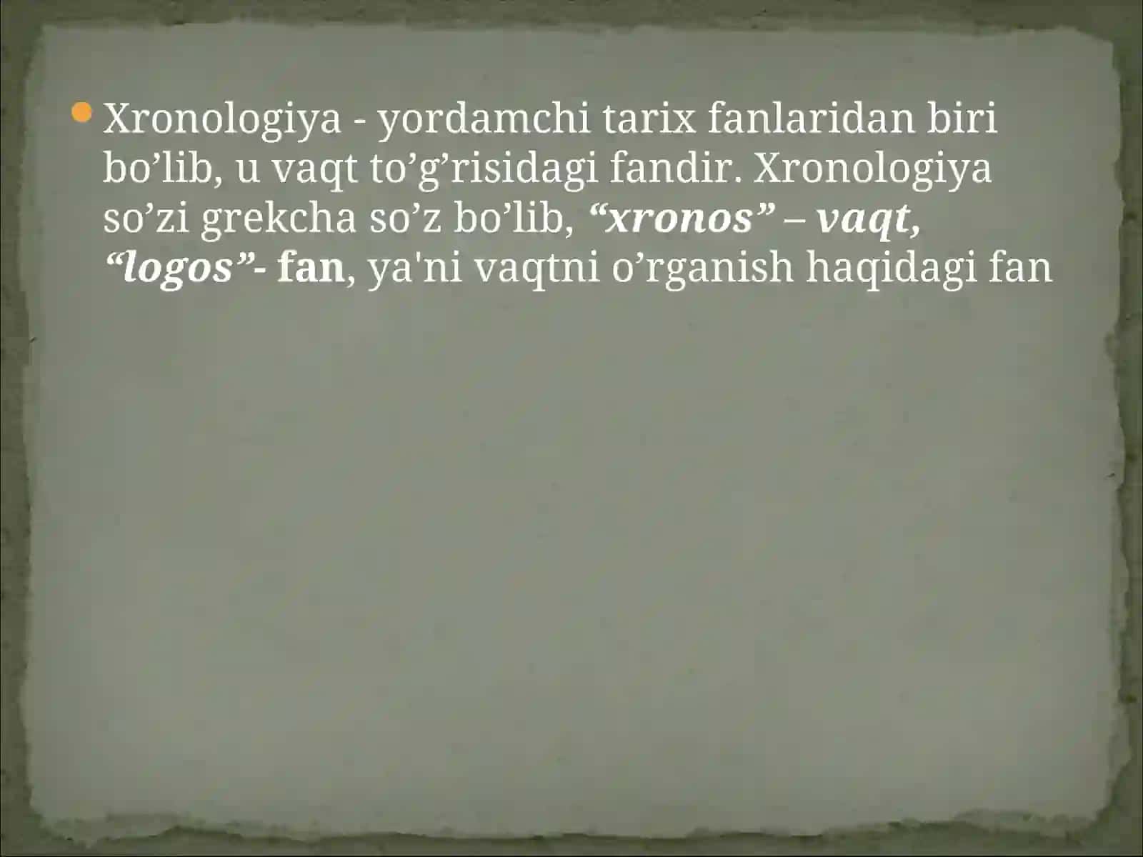 Xronologiya 4