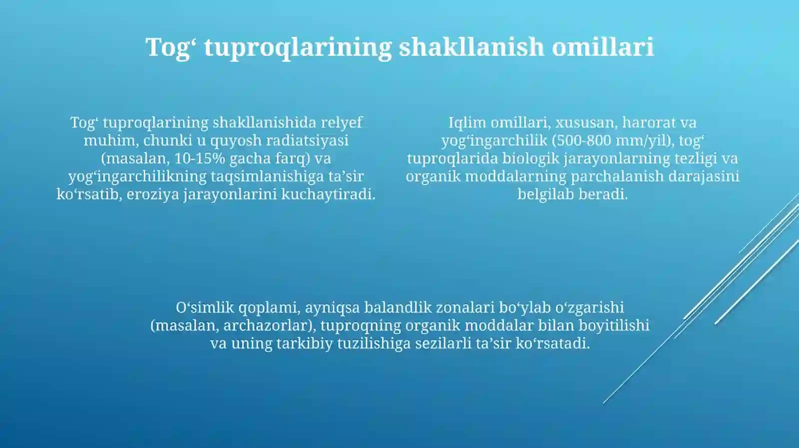 O'zbekiston Respublikasi tog' tuproqlari va ularning evolyutsiyasi 4