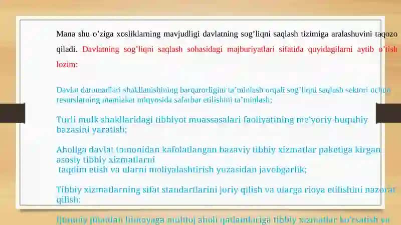 Sog’liqni saqlash xarajatlari 4