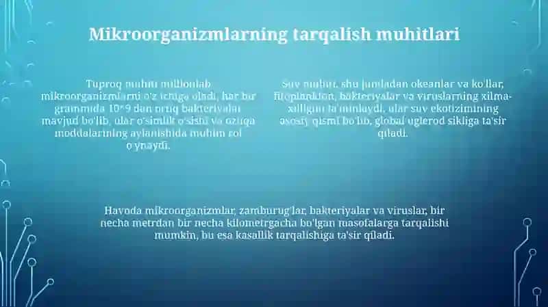 Mikroorganizmlarning tabiatdagi tarqalishi 4