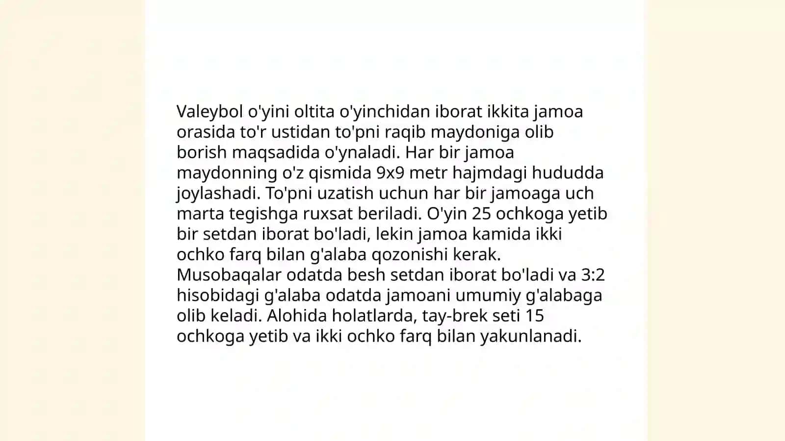 Valeybol oʻyni 4