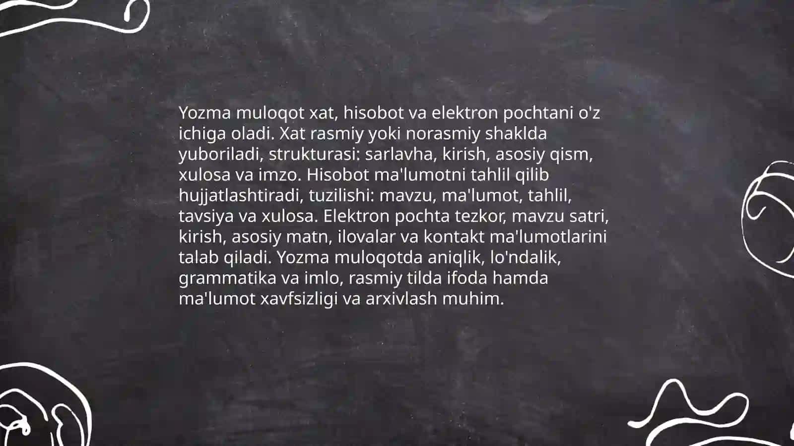 Og'zaki muloqot (shaxsiy suhbat) 4