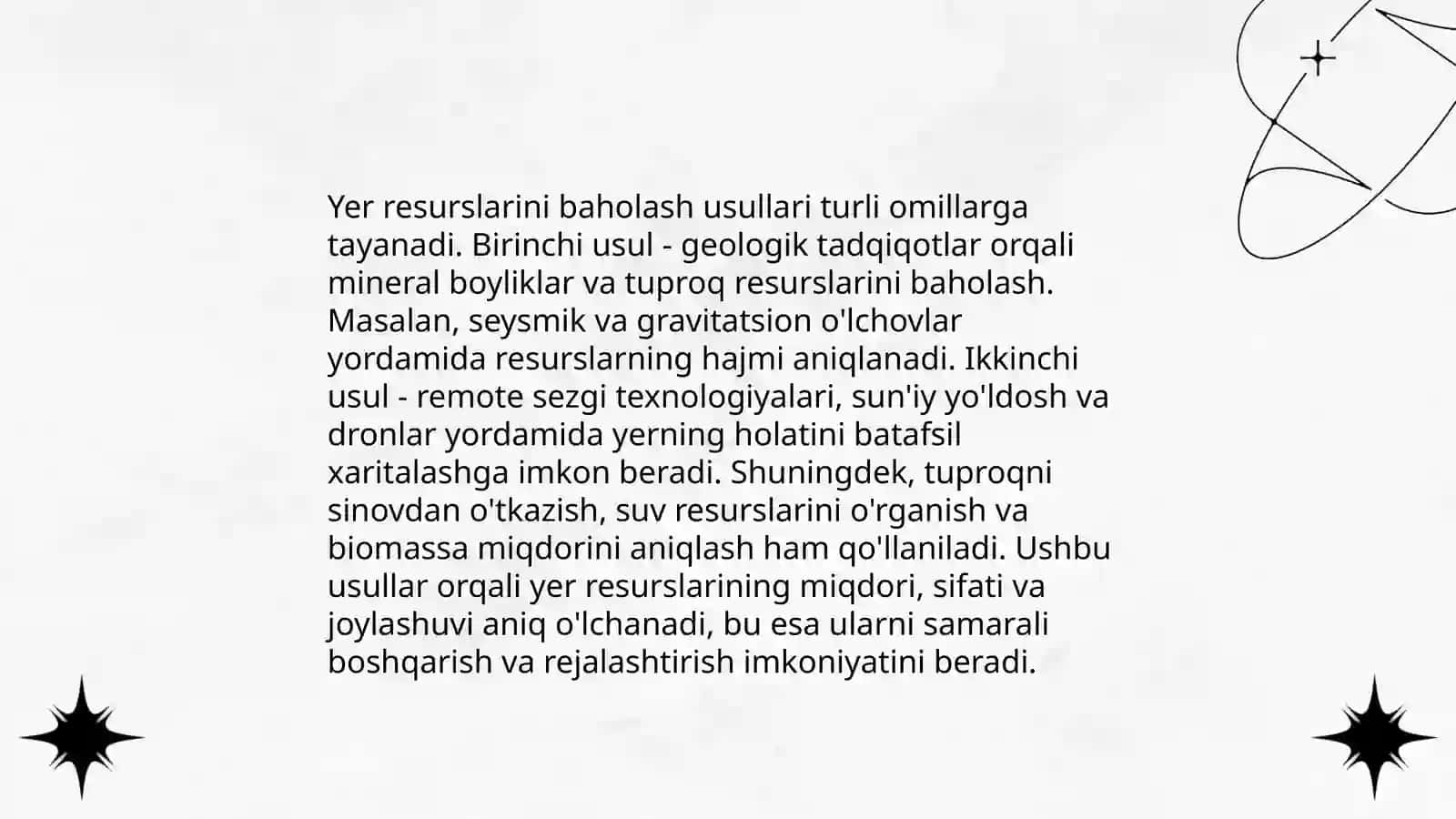 Yer resurslari va ulardan samarali foydalanish 4
