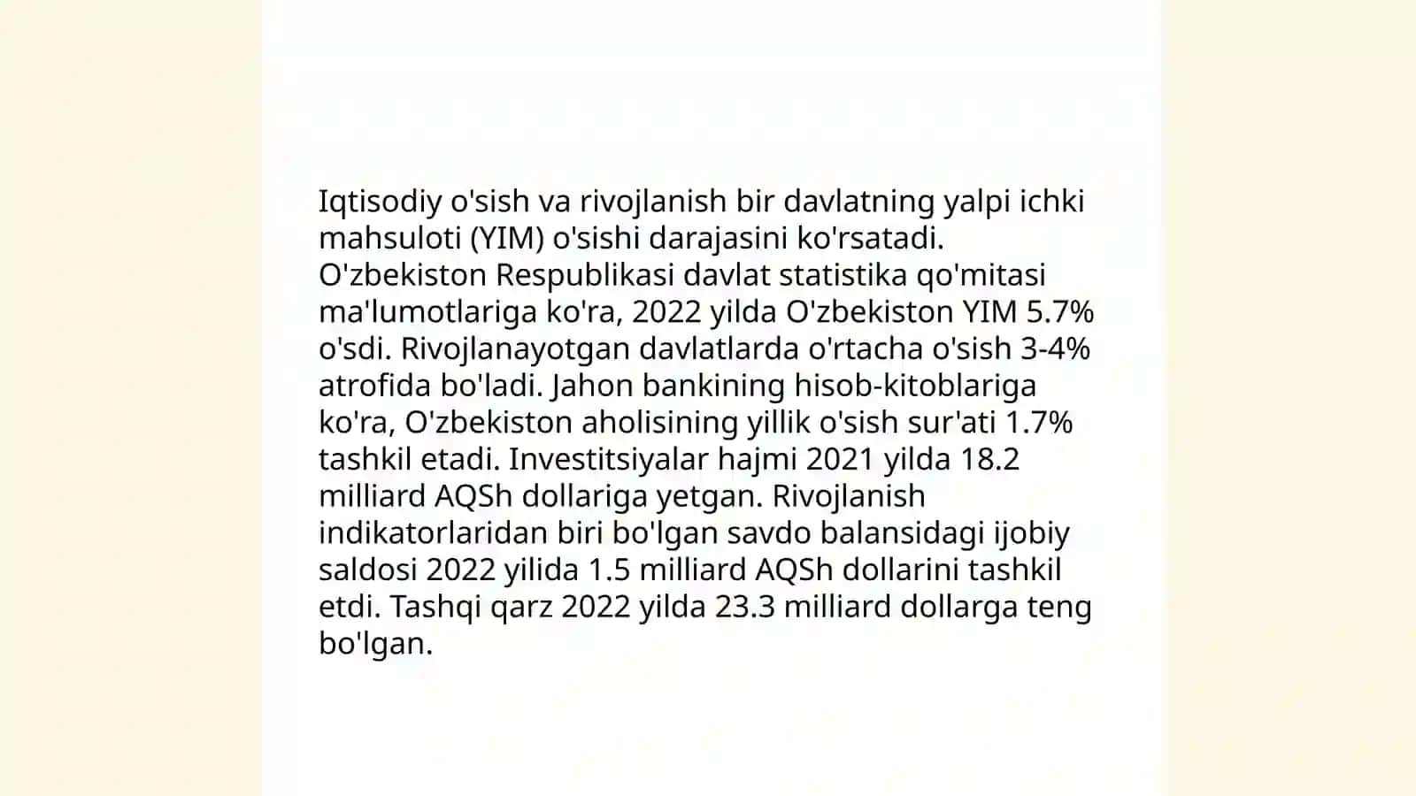 Milliy iqdisodiyot uning tarkibiy tuzilishi va markaziy iqtisodiyot kõrsatkichlari 4