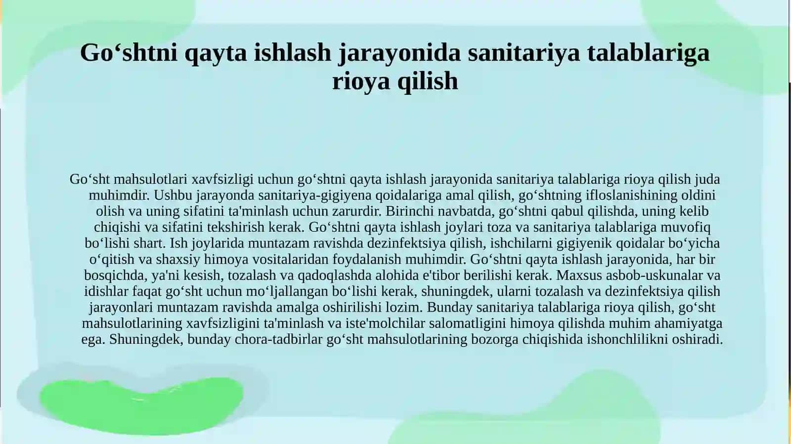 Goʻsht mahsulotlari xavfsizligi 4