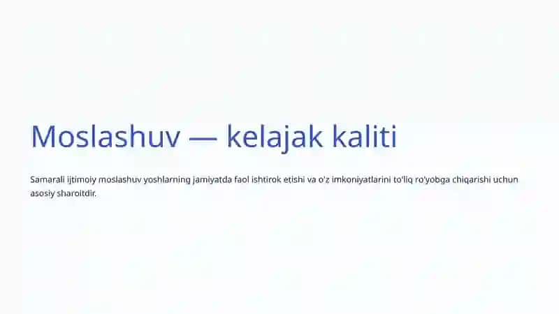 Ijtimoiy Moslashuv 4