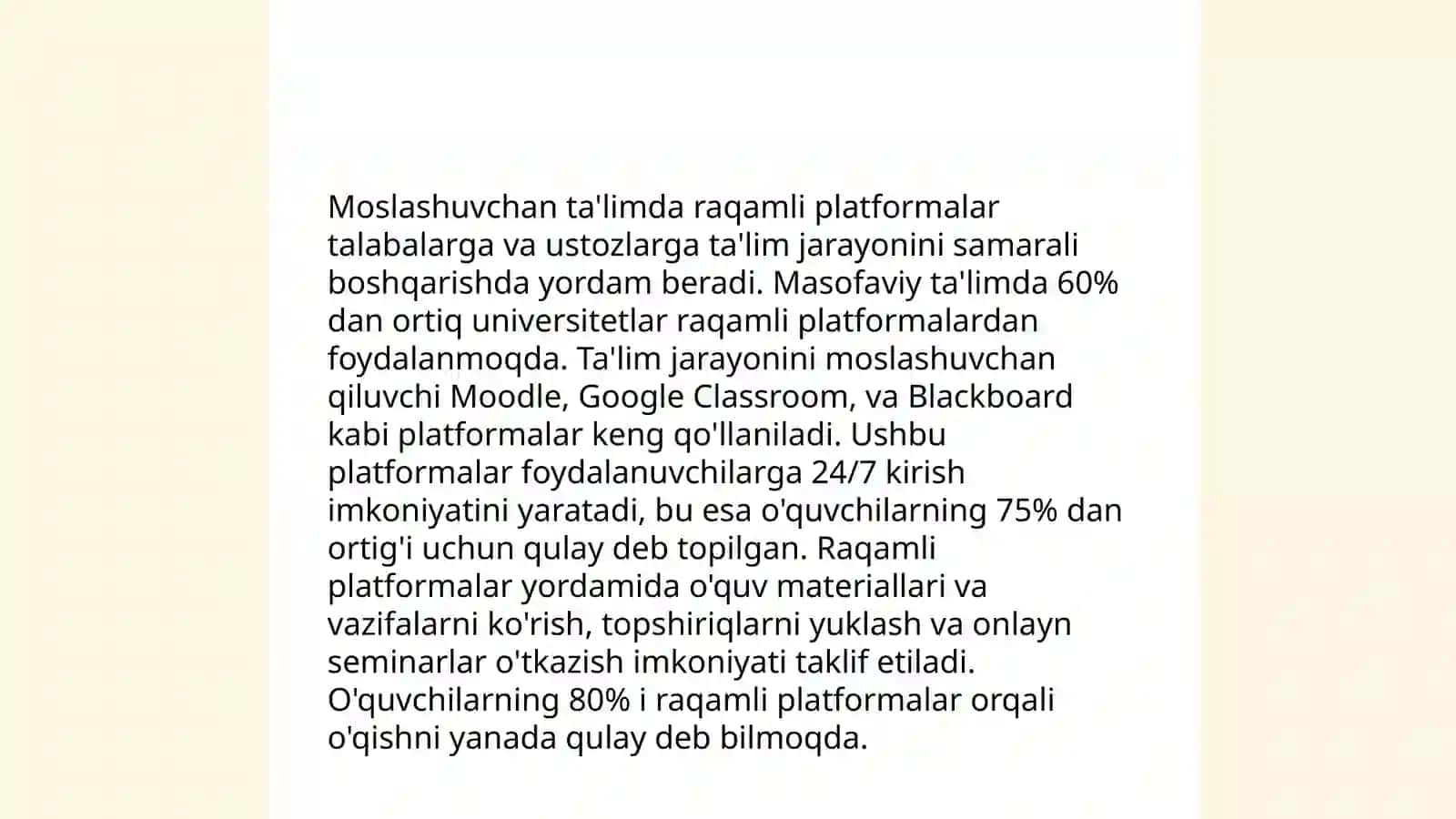 Moslashuvchan ta'lim texnologiyalari 4
