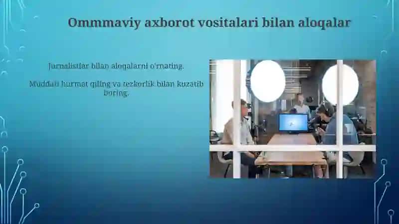 Matbuot kotibining muloqat odobi 4