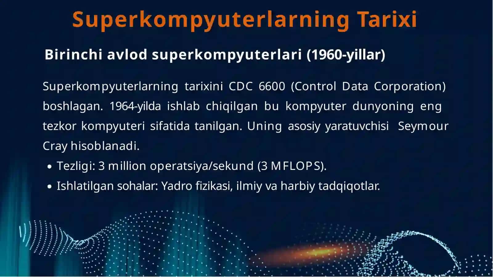 Superkompyuterlar va  ularning xususiyatlari 4