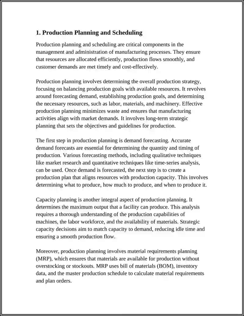 Production Planning and Scheduling 4