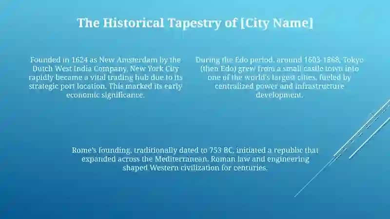 Popular cities. The history of a city 4