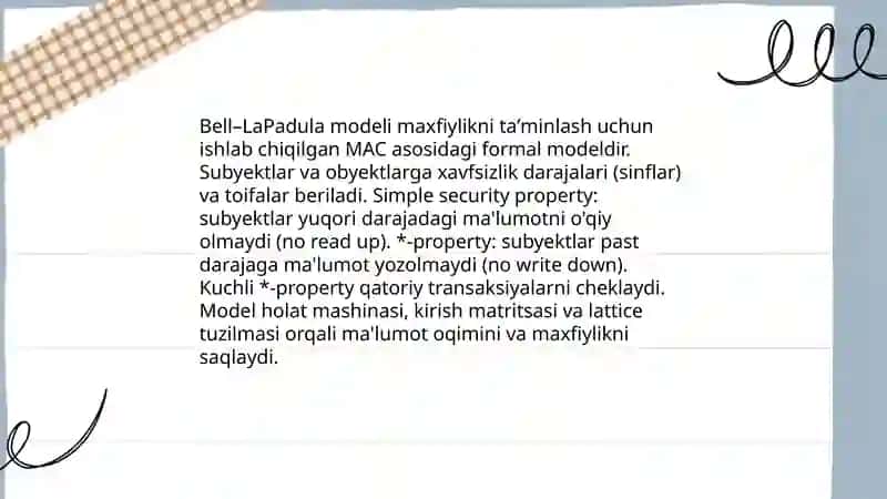 MAC modeli: asosiy tamoyillar va tushunchalar 4