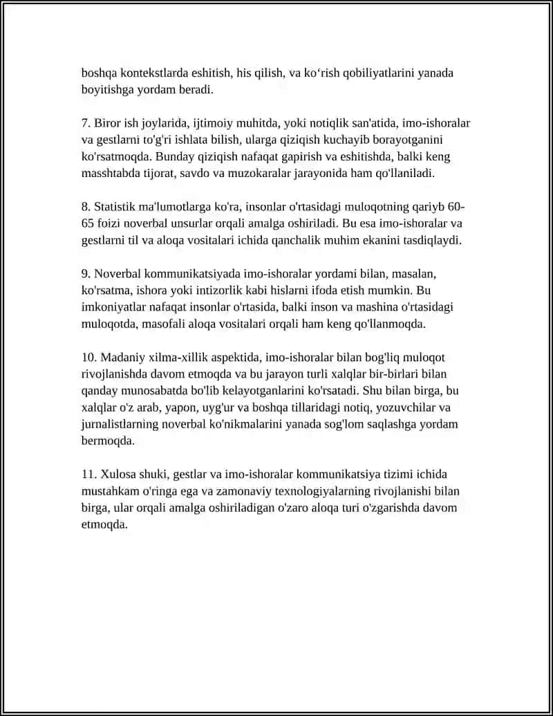 Gestlar va imo-ishoralar 4