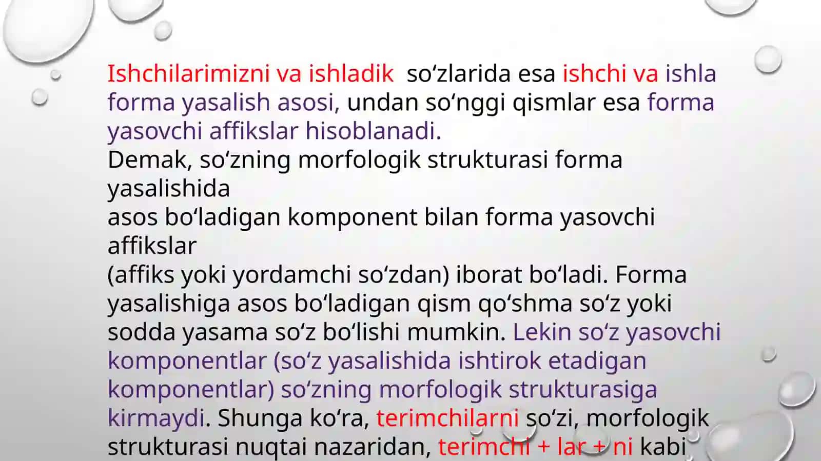 So 'zning morfologik strukturasi 4