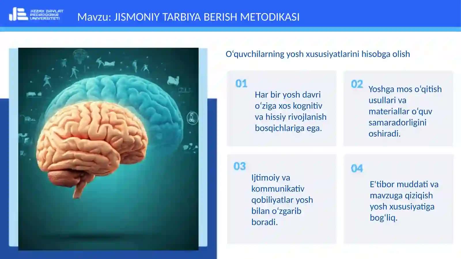 JISMONIY TARBIYA BERISH METODIKASI 4