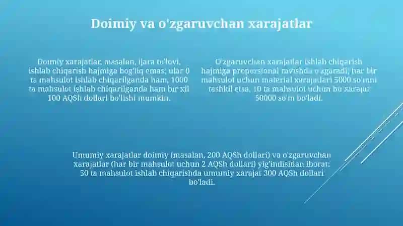 Zararsizlik nuqtasi 4