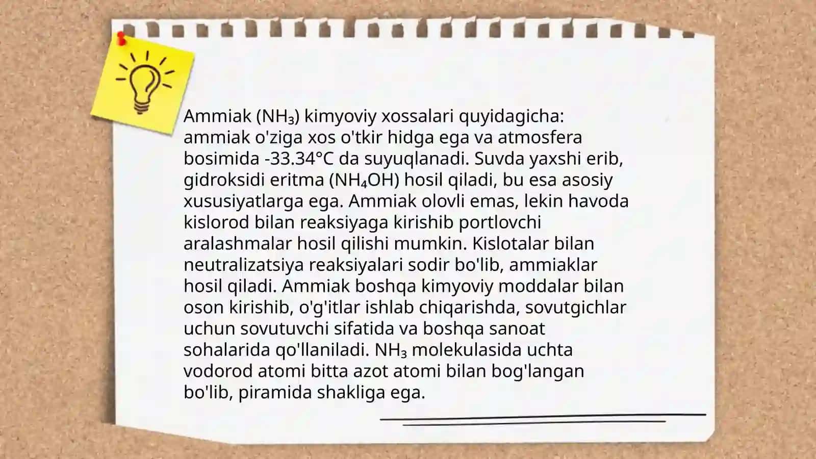 Ammiak ishlab chiqarish va xossalari 4
