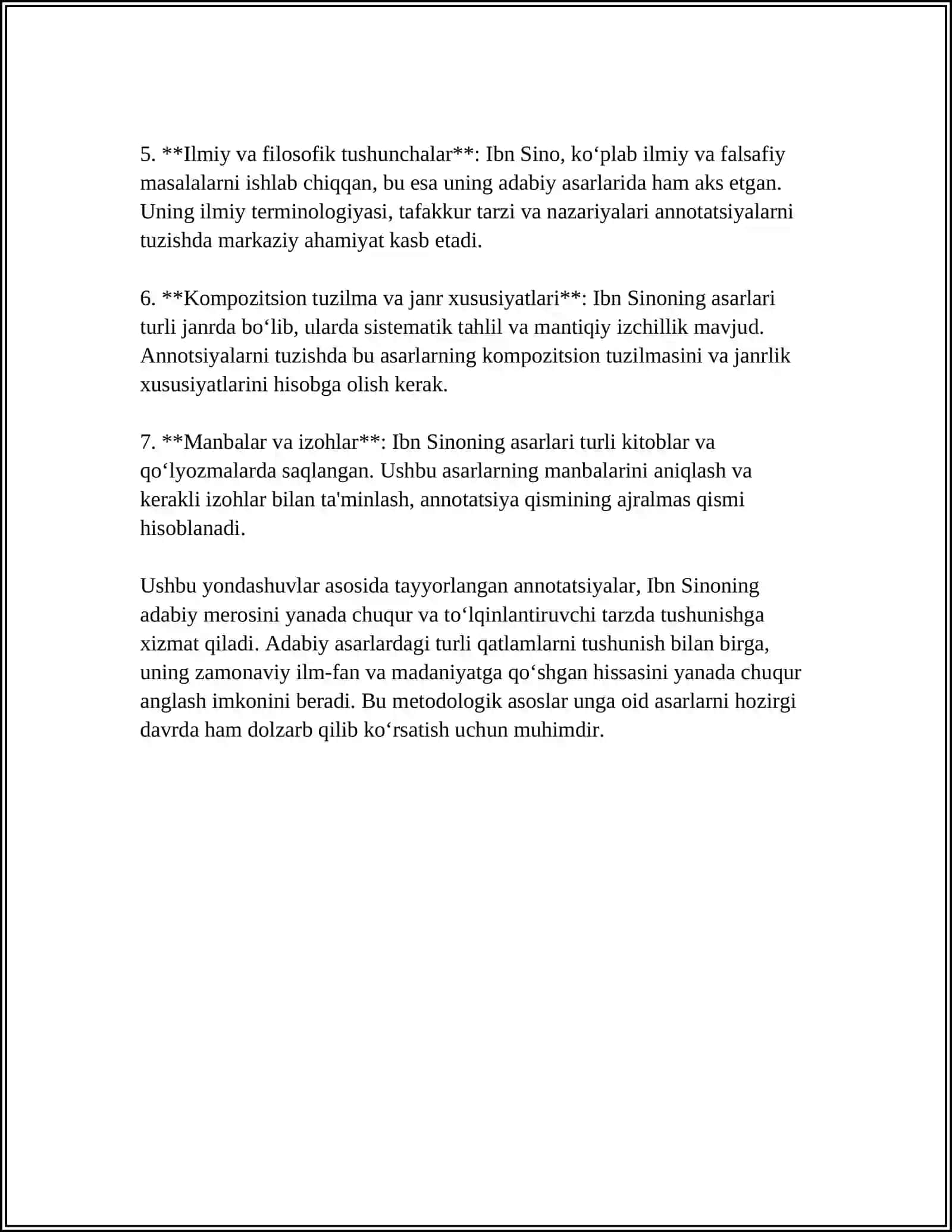 IBN SINONING ADABIY FAOLIYATIGA OID ASARLAR ANNOTATSIYASINI TUZISH 4