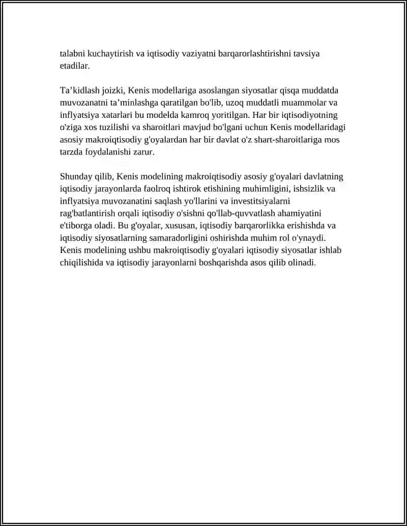Kenis Modellari va Filips Egri Chizig'i 4