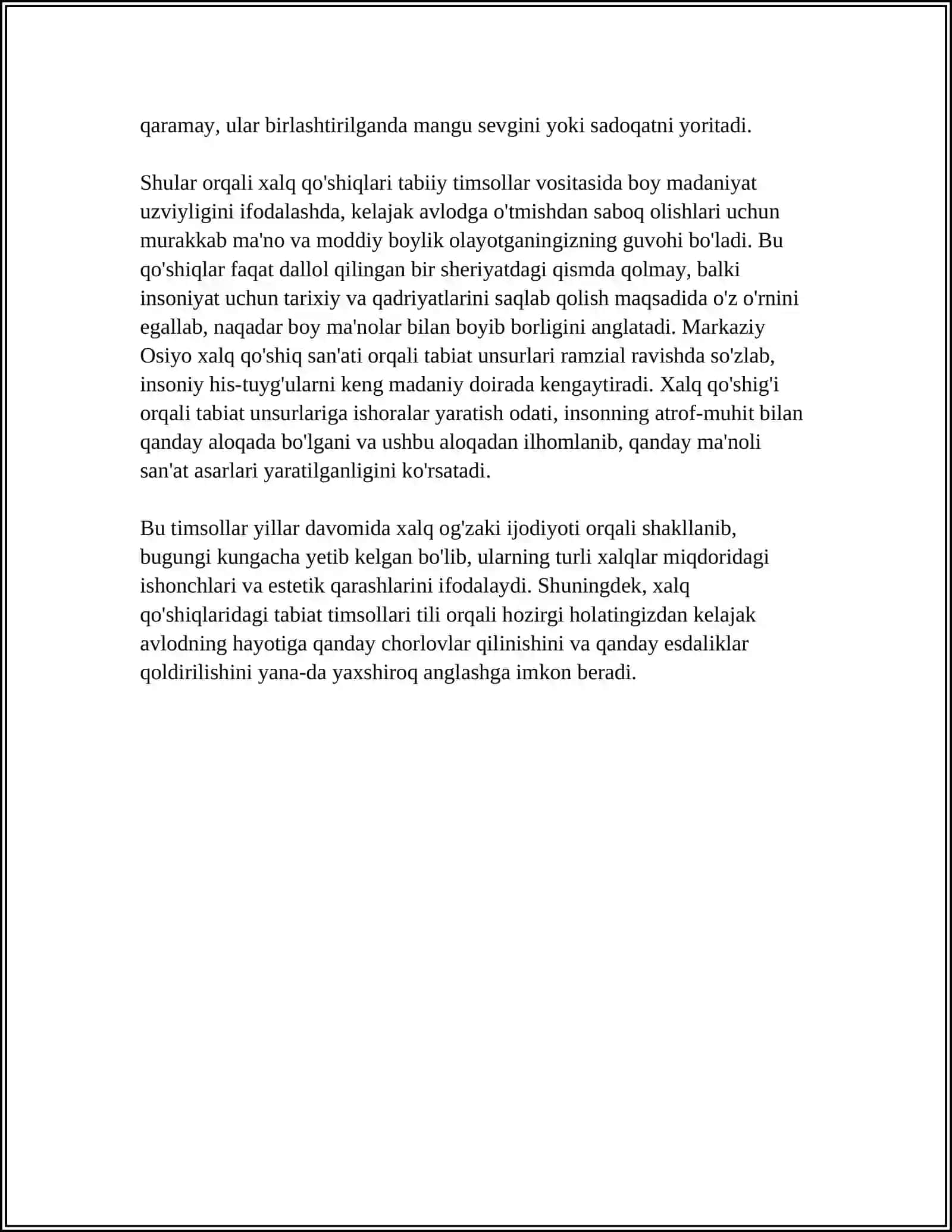 XALQ QO'SHIQLARIDAGI TIMSOLLAR 4