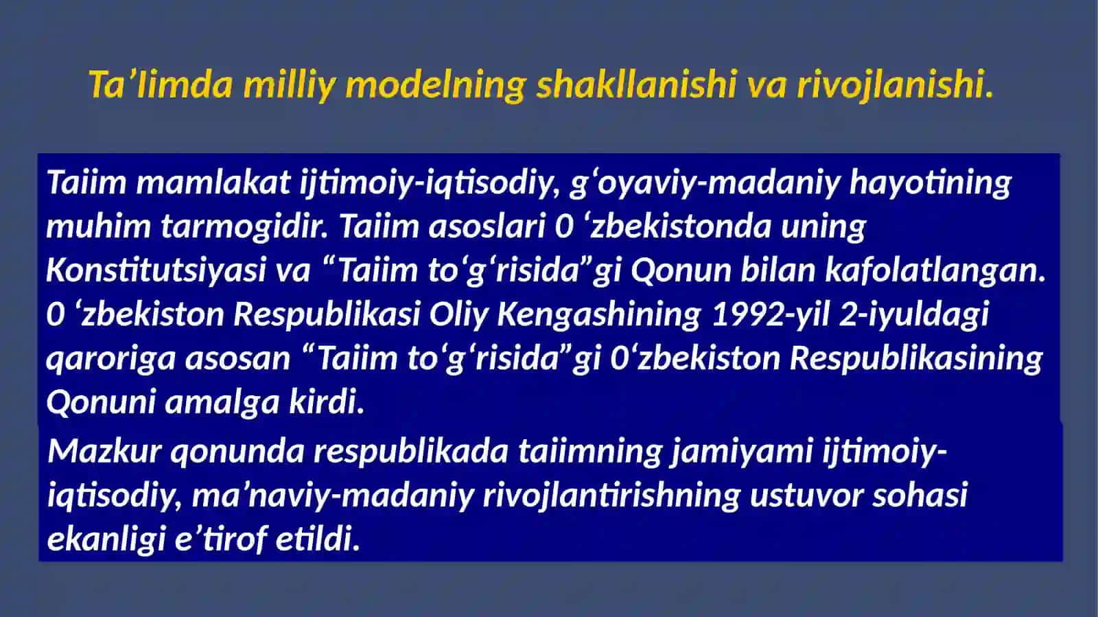 Yangi Oʻzbekistonda taʼlim tizimidagi islohotlar 4