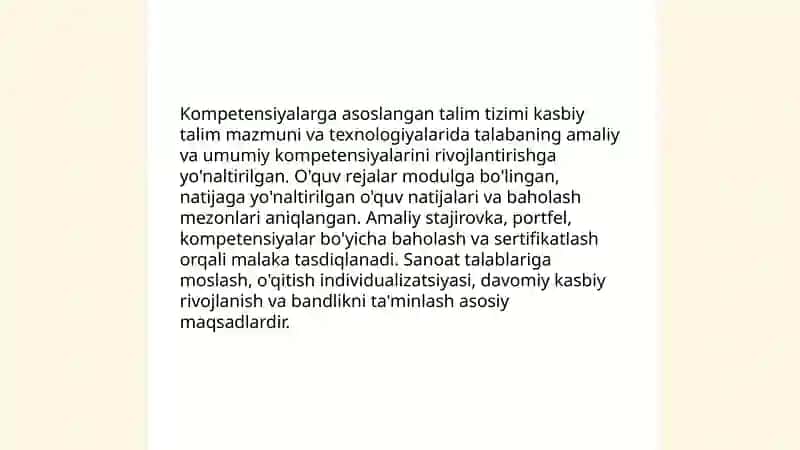 Kasbiy talim mazmuni va texnalogiyalari 4