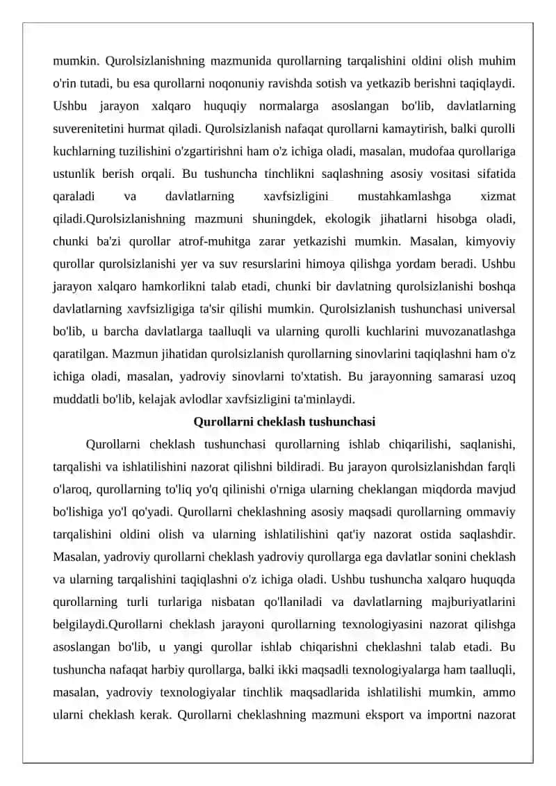 Qurolsizlanish va qurollarni cheklash 4