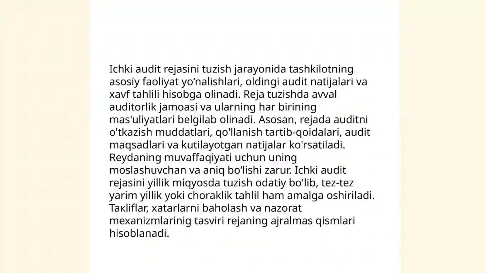 Ichki auditni o’tkazish 4