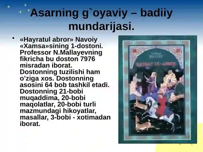 Alisher Navoiyning ilm va ilmli kishilar haqida keltirgan fikrlari. 4