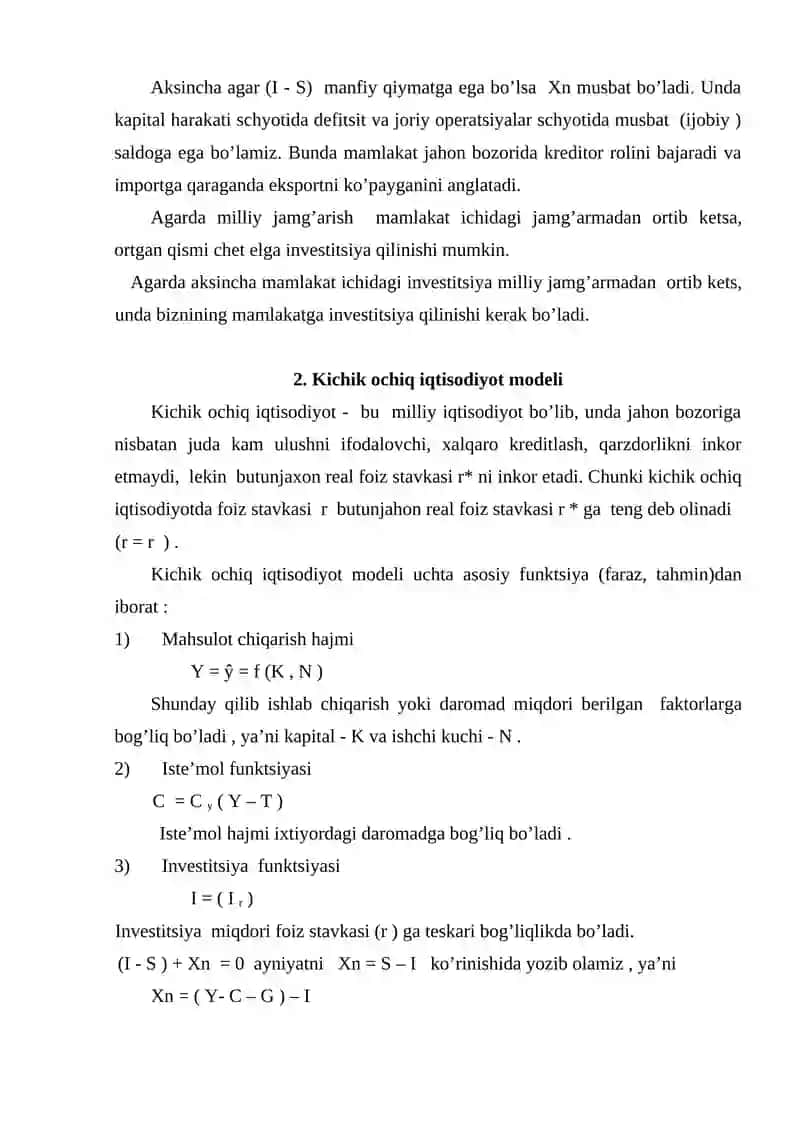 Ochiq iqtisodiyotda makroiqtisodiy siyosat 4