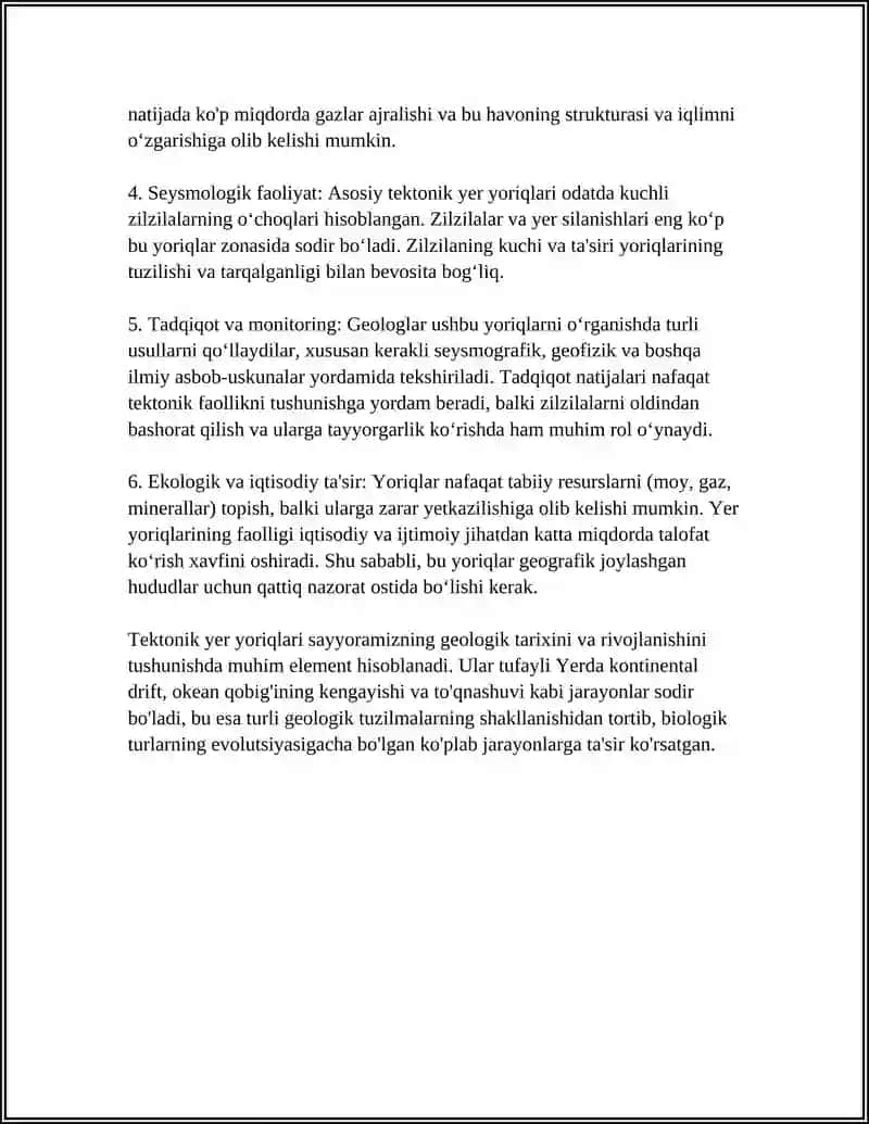 ASOSIY TEKTONIK YERYORIQLARI BILAN ISHLASH 4