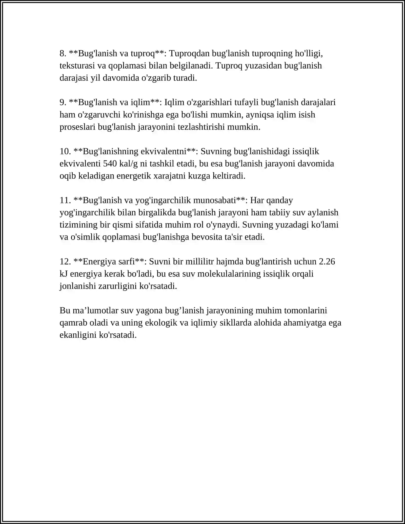 TABIATDA SUVNING AYLANISHI 4