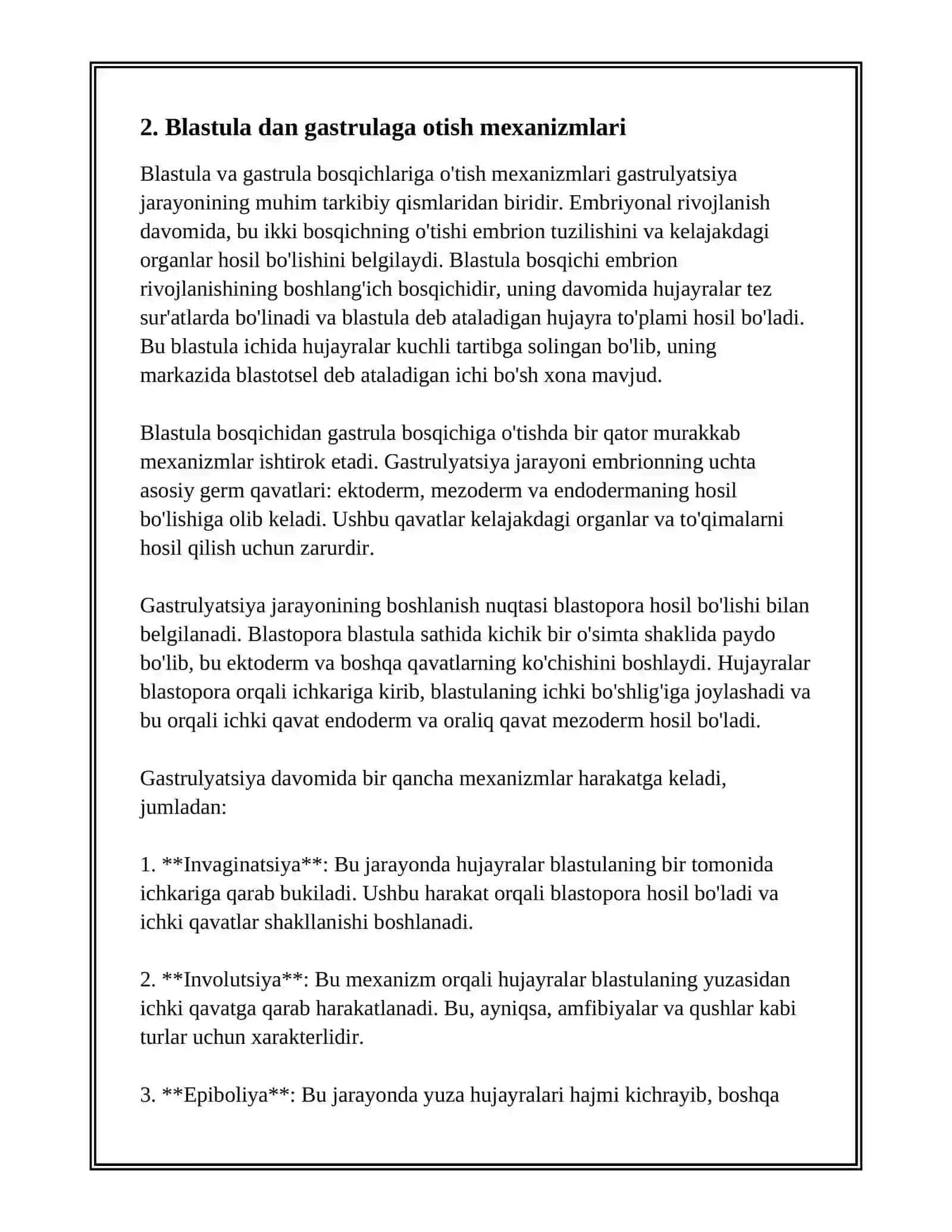 Gastrulyatsiya.Embrional Rivojlanish 4