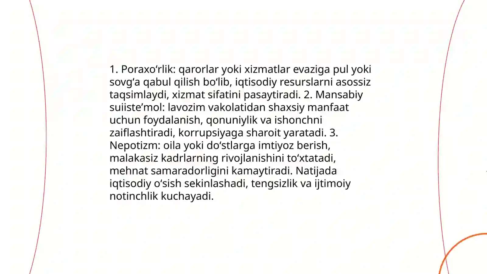 Korupsiyaning mohiyati va uning oqibatlari 4