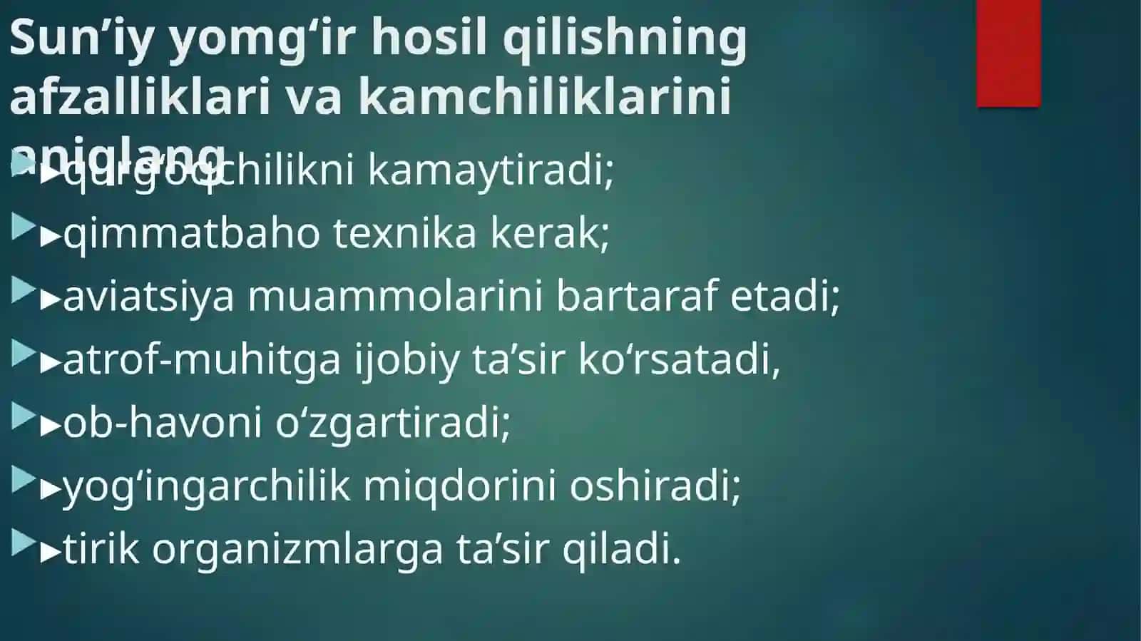 SUN’IY YOMG‘IR HOSIL QILISH 4