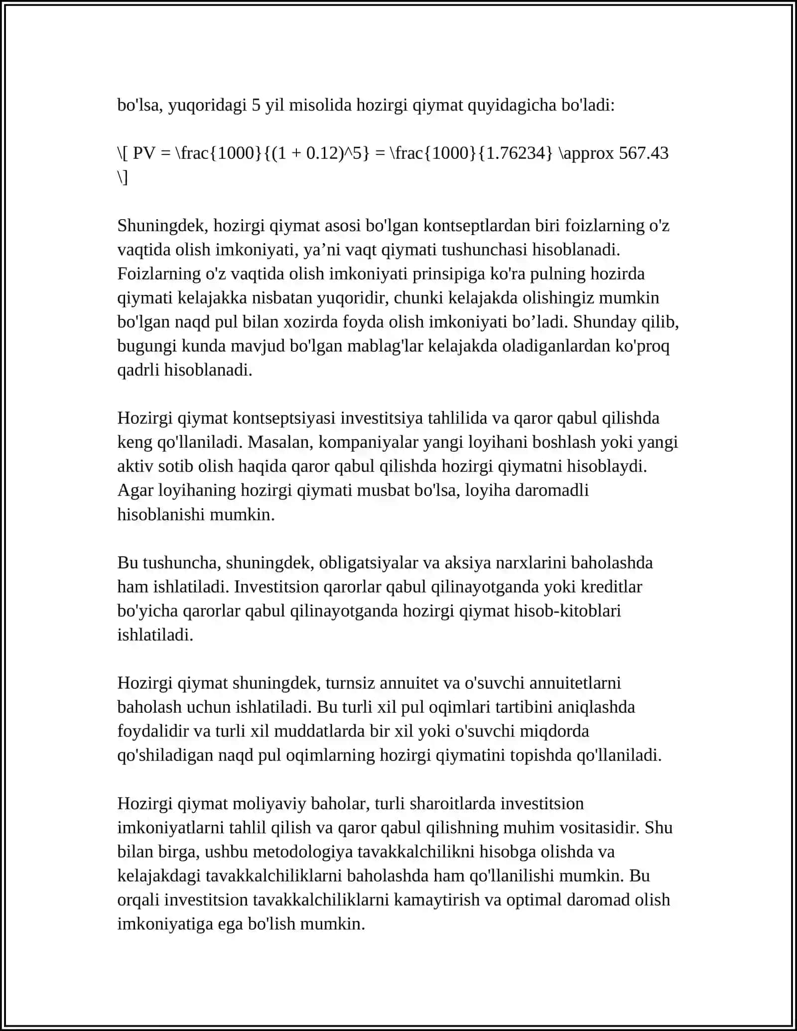 JAMG'ARMANING JORIY QIYMATINI HISOBLASH 4