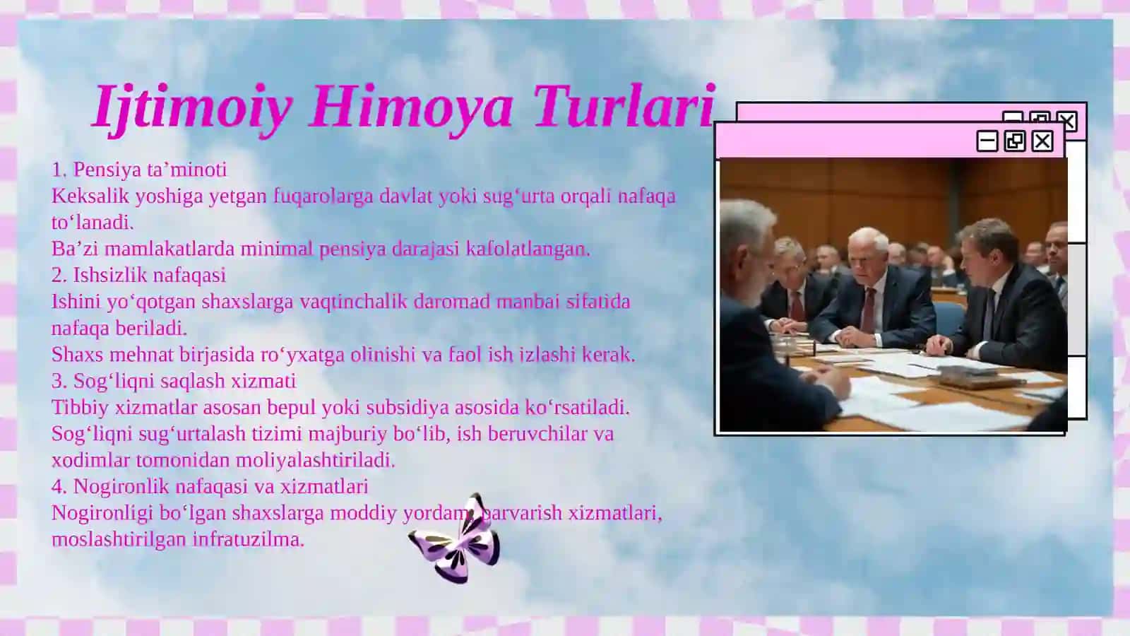 Yevropa mamlakatlarida aholining ijtimoiy himoyasi 4
