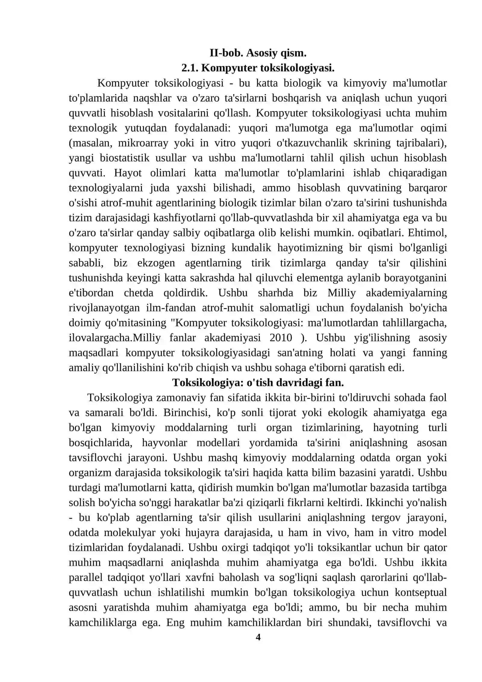 KOMPYUTERLI TOKSIKOLOGIYA 4
