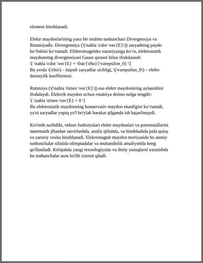 VEKTOR FUNKSIYALARNING ELEKTROTEXNIKA SOHASIDAGI TATBIQLARI 4