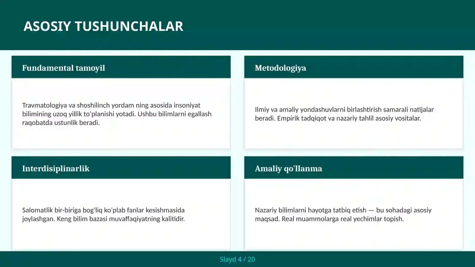 Travmatologiya va shoshilinch yordam 4